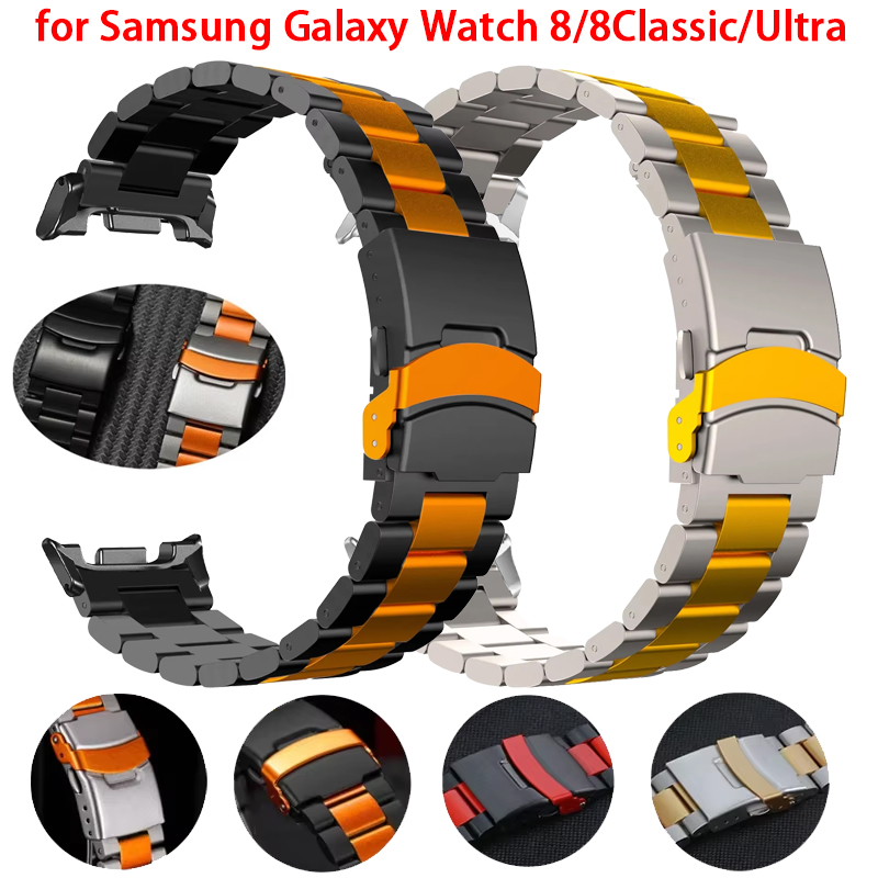 Luxury Watch Galaxy - Lüks Paslanmaz Çelik Bant Samsung Galaxy