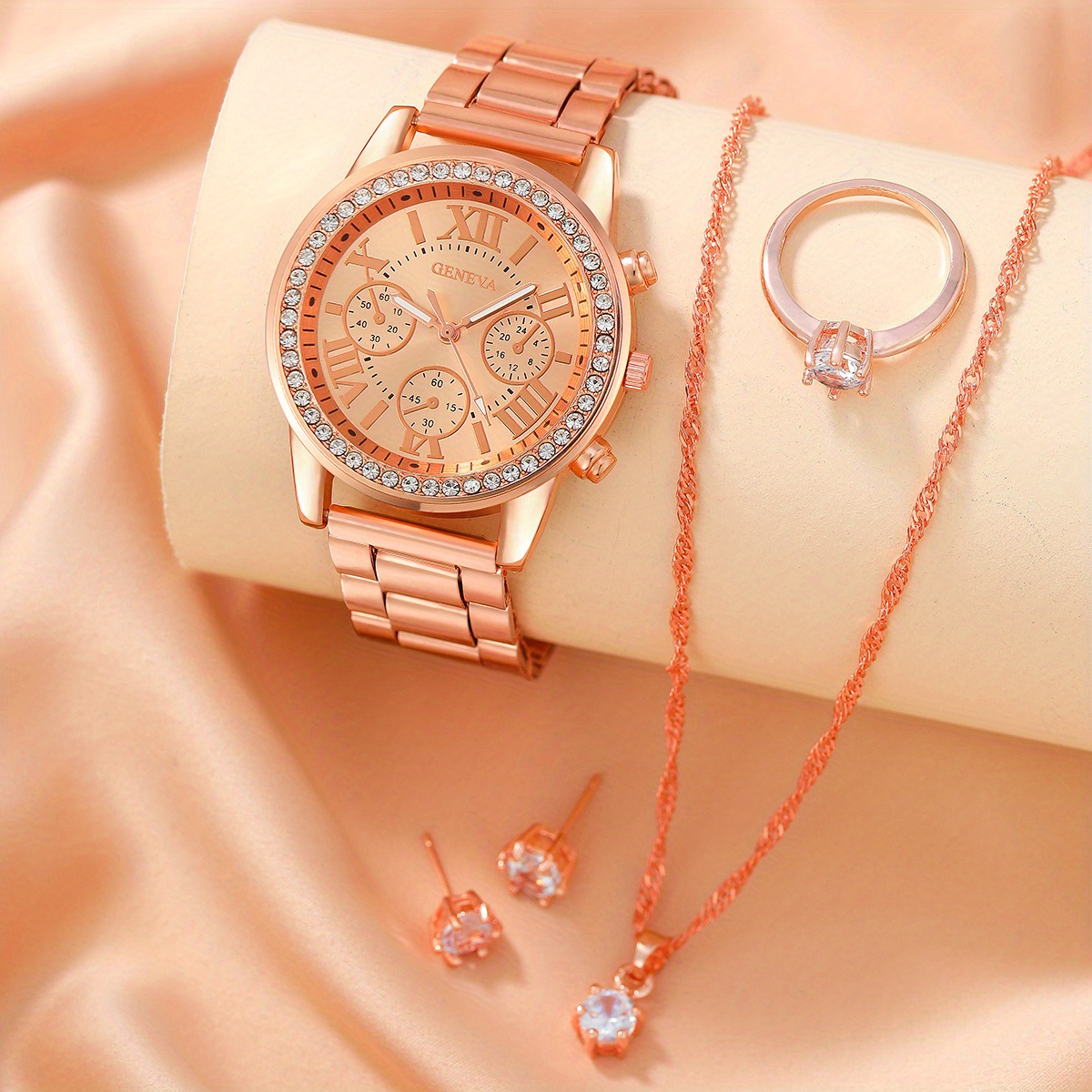 Luxury Watch Gift For Her - Kadın Saati Lüks Rhinestone Kuvars Saat