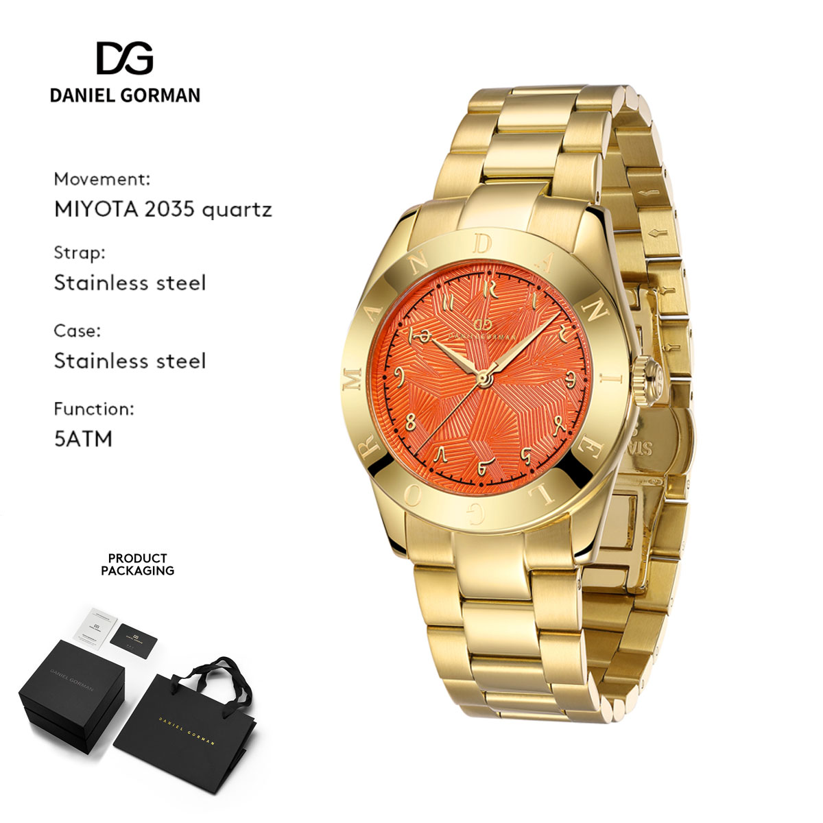 Luxury Watch Gift For Her - Daniel Gorman Dopamine Serisi Kadın Kuvars