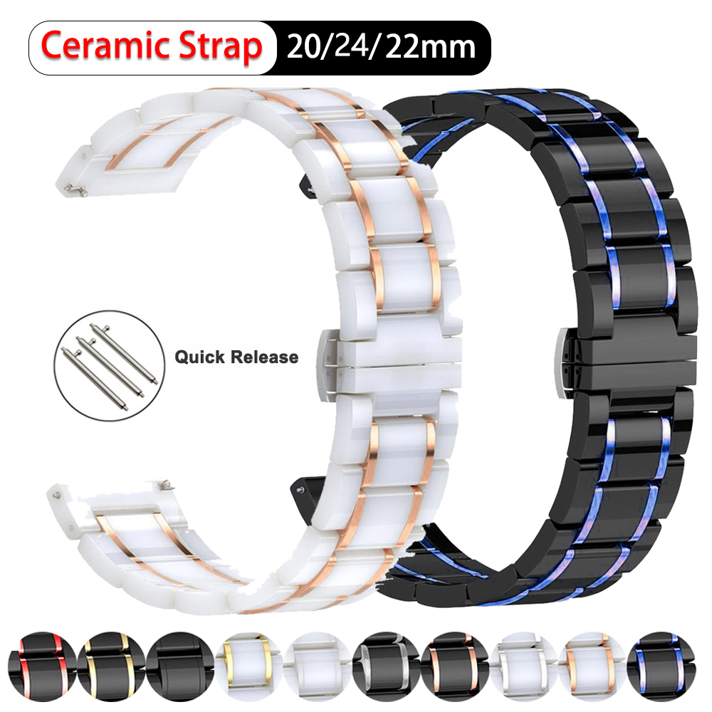 Luxury Watch Galaxy - 20mm 22mm 24mm seramik bant Samsung