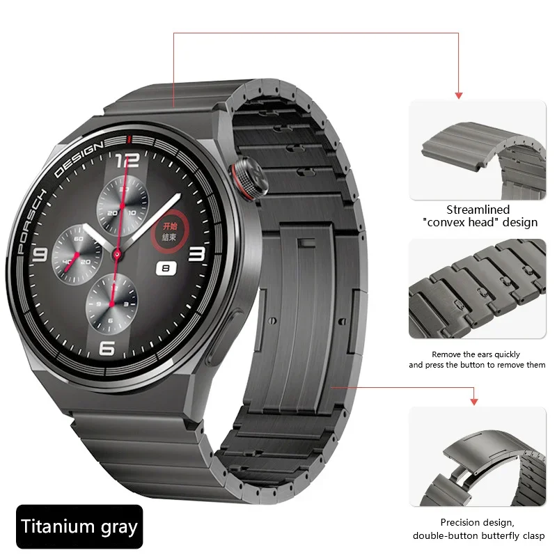 Luxury Watch Galaxy - 22mm Hızlı Fit Titanyum Metal Bant