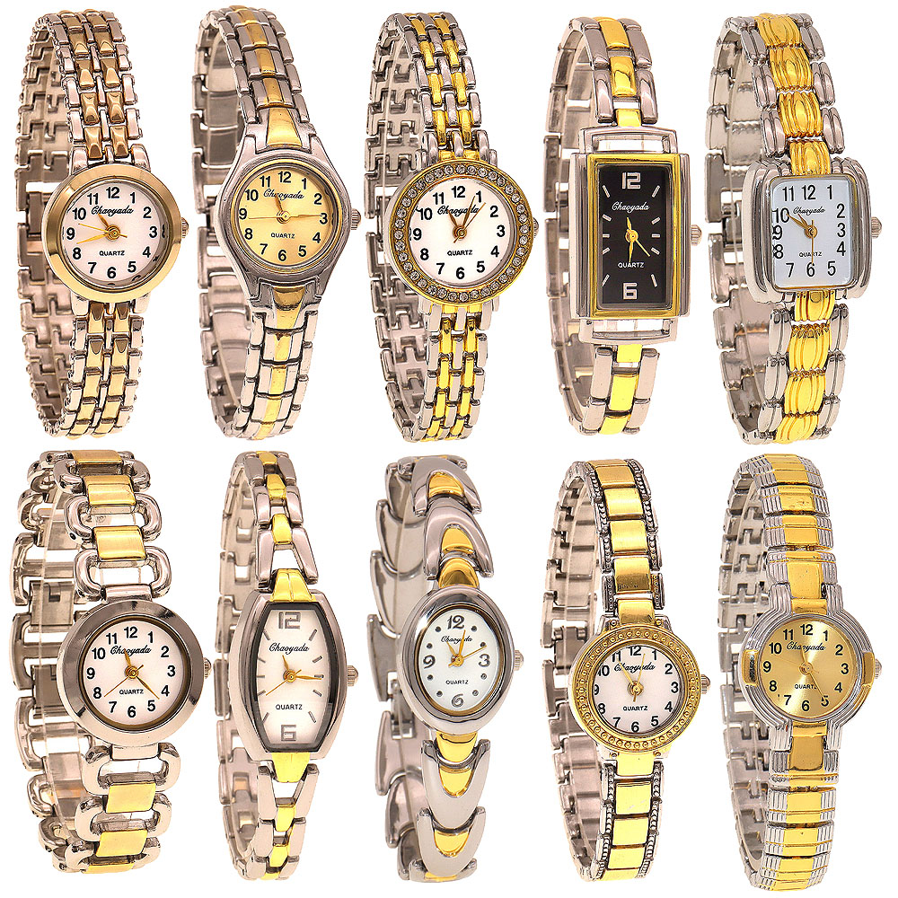 Luxury Watch For Girls - 10'lu Paket, Karışık Toplu Şık Kadın