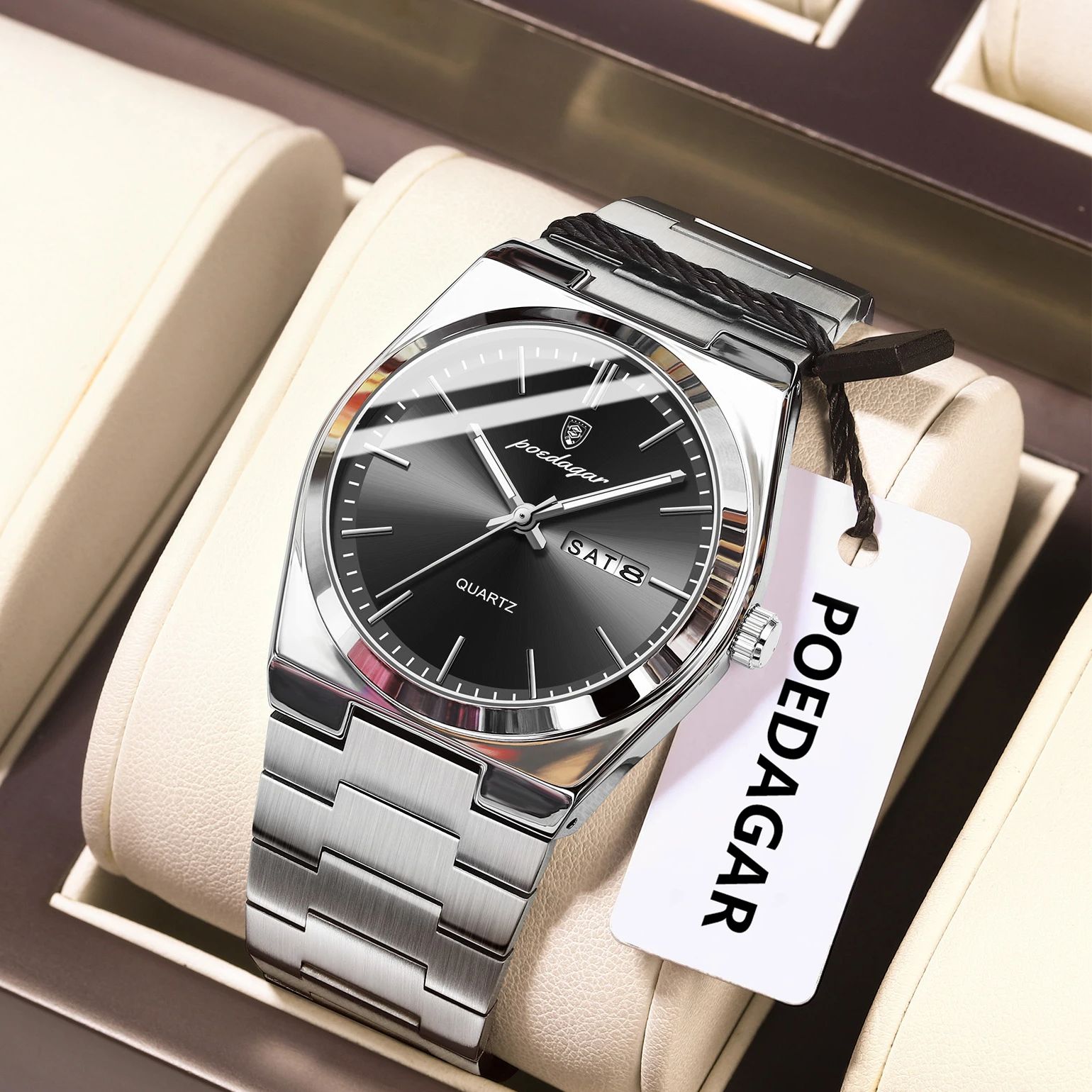 Luxury Watch Cartier - POEDAGAR Lüks Erkek Kuvars Kol Saati