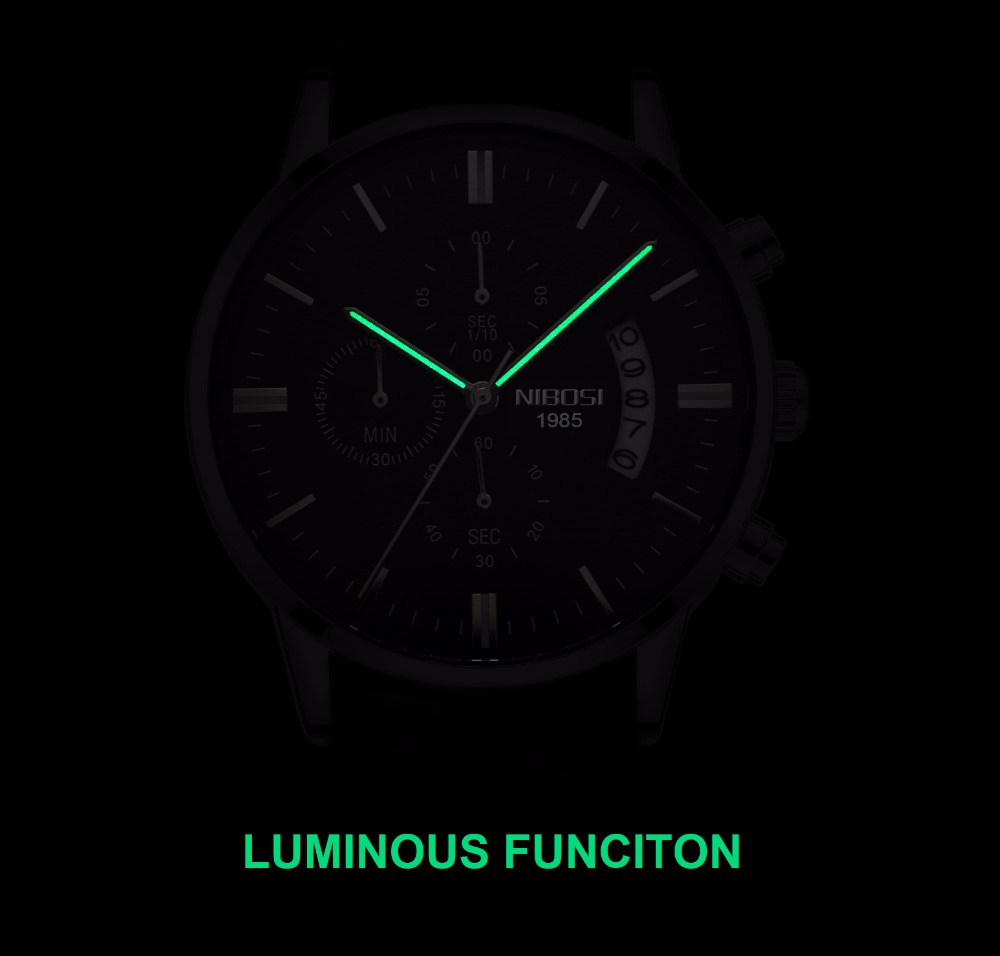 NIBOSI paslanmaz çelik siyah Q - Luxury Watch All Black incelemesi ve fiyatı
