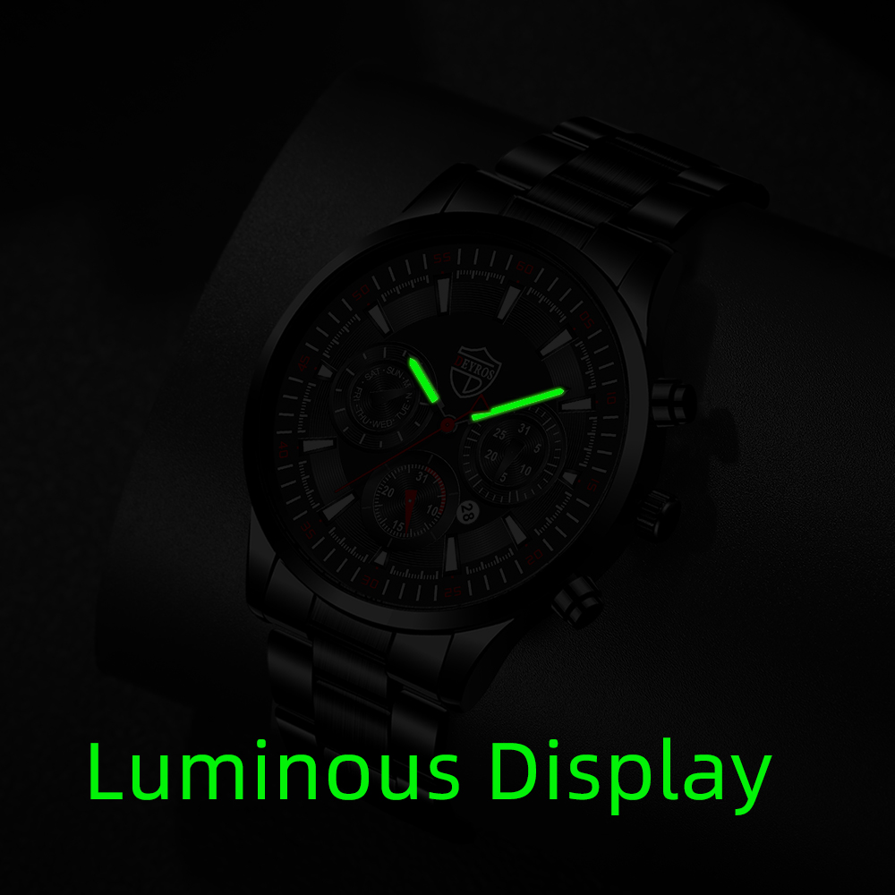 Moda Erkek Saatler Set Lüks Er - Luxury Watch All Black incelemesi ve fiyatı