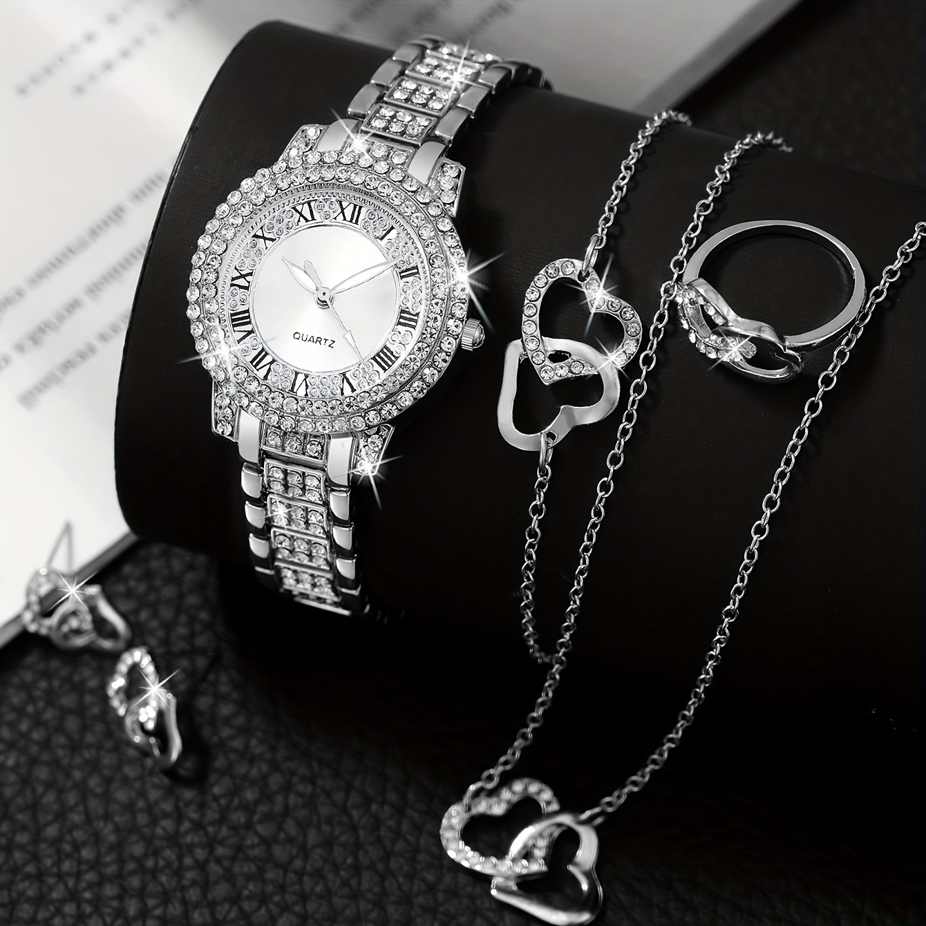 6 adet/set Kadın Saati Lüks Rh - Luxury Watch Gift For Her incelemesi ve fiyatı