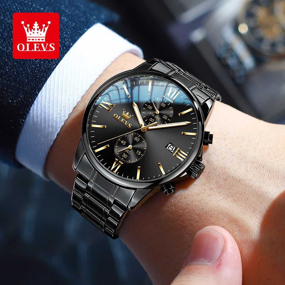 OLEVS 2886 Klasik Siyah Kuvars - Luxury Watch All Black incelemesi ve fiyatı