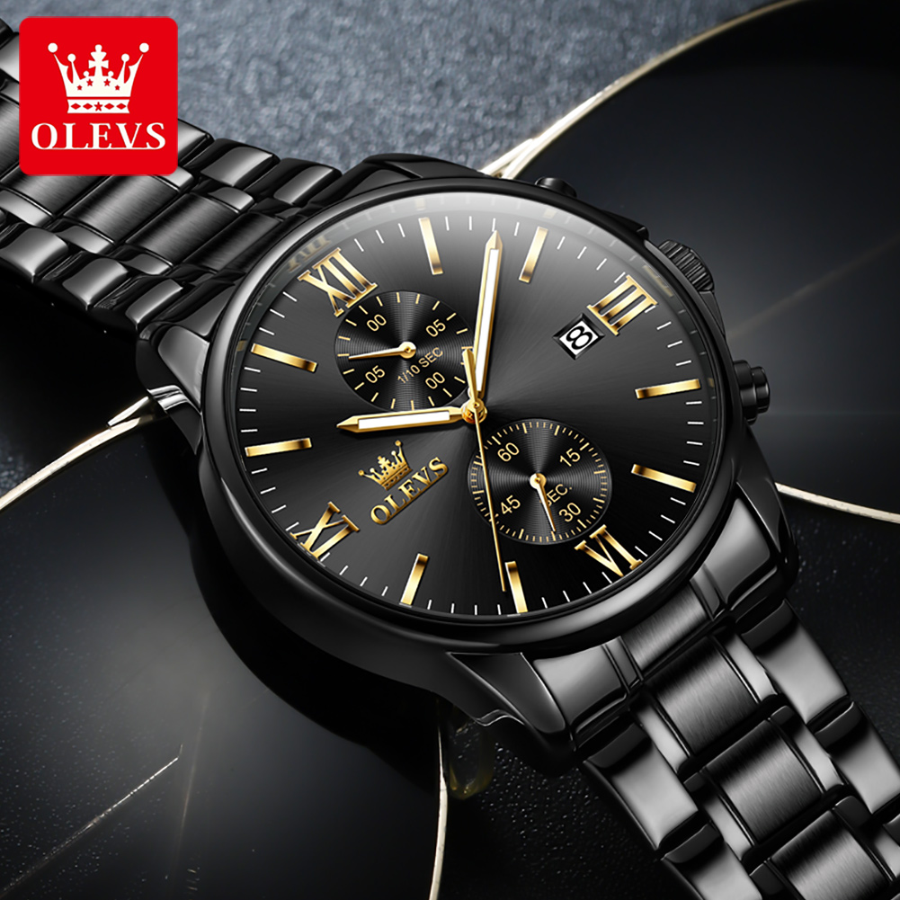 OLEVS 2886 Klasik Siyah Kuvars - Luxury Watch All Black incelemesi ve fiyatı