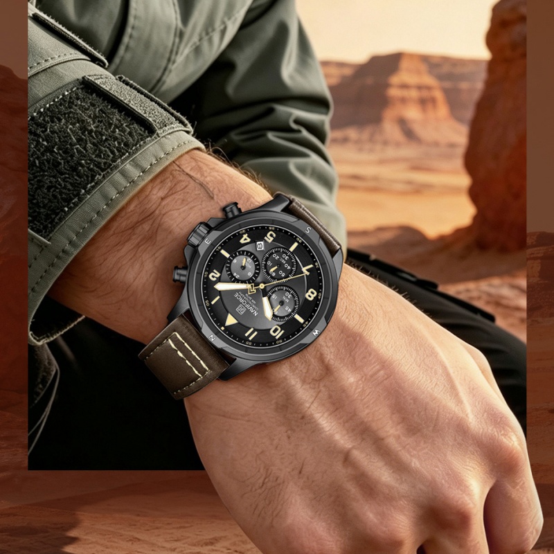 NAVIFORCE Erkek Şık Kronograf  - Field Watch Military incelemesi ve fiyatı