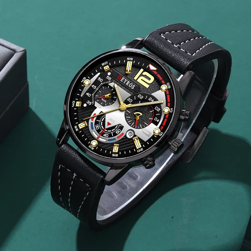 3 adet Set moda erkek saatler  - Luxury Watch All Black incelemesi ve fiyatı