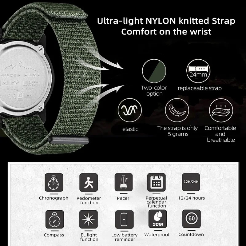 NEW NORTH EDGE Erkek Dijital S - Field Watch Military incelemesi ve fiyatı