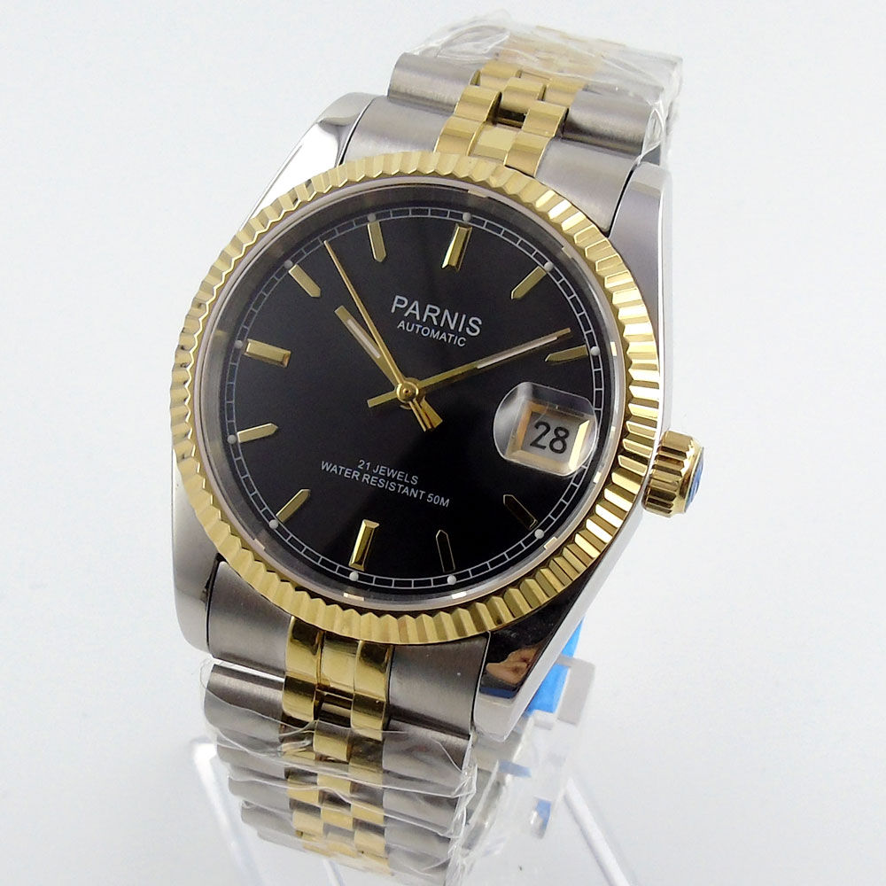 Parnis 36mm Erkek Otomatik Saa - Luxury Watch All Black incelemesi ve fiyatı