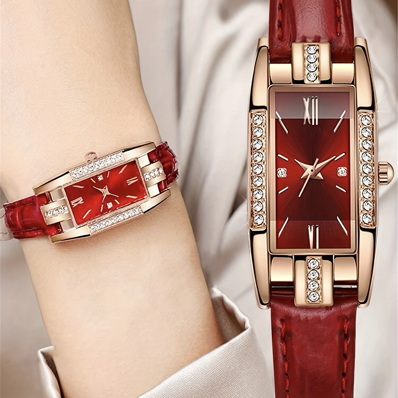 Lüks Rhinestone Kuvars Saat Ba - Luxury Watch Gift For Her incelemesi ve fiyatı