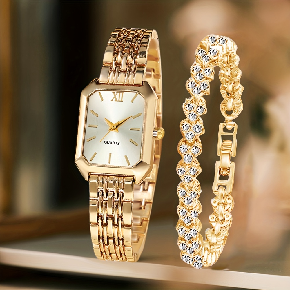 2 adet moda dikdörtgen kadın Q - Luxury Watch For Girls incelemesi ve fiyatı