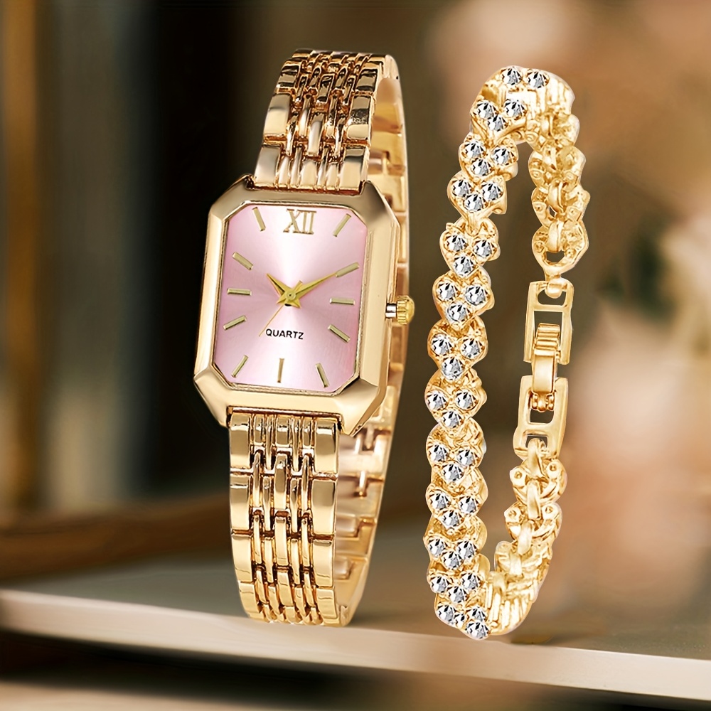 2 adet moda dikdörtgen kadın Q - Luxury Watch For Girls incelemesi ve fiyatı