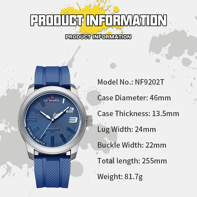 NAVIFORCE Silikon Kordonlu Spo - Field Watch Military incelemesi ve fiyatı