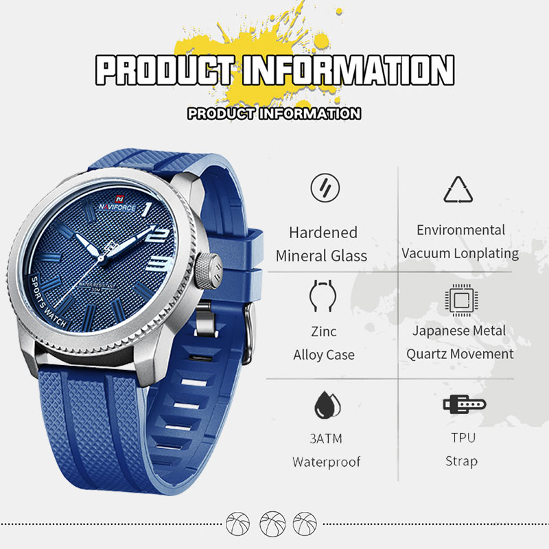 NAVIFORCE Silikon Kordonlu Spo - Field Watch Military incelemesi ve fiyatı