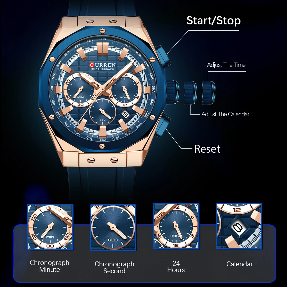 CURREN lüks marka yüksek kalit - Luxury Watch Audemars Piguet incelemesi ve fiyatı