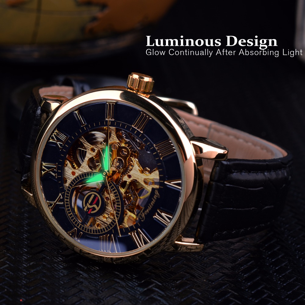 Forsining 3d Logo Tasarımı Hol - Luxury Watch All Black incelemesi ve fiyatı