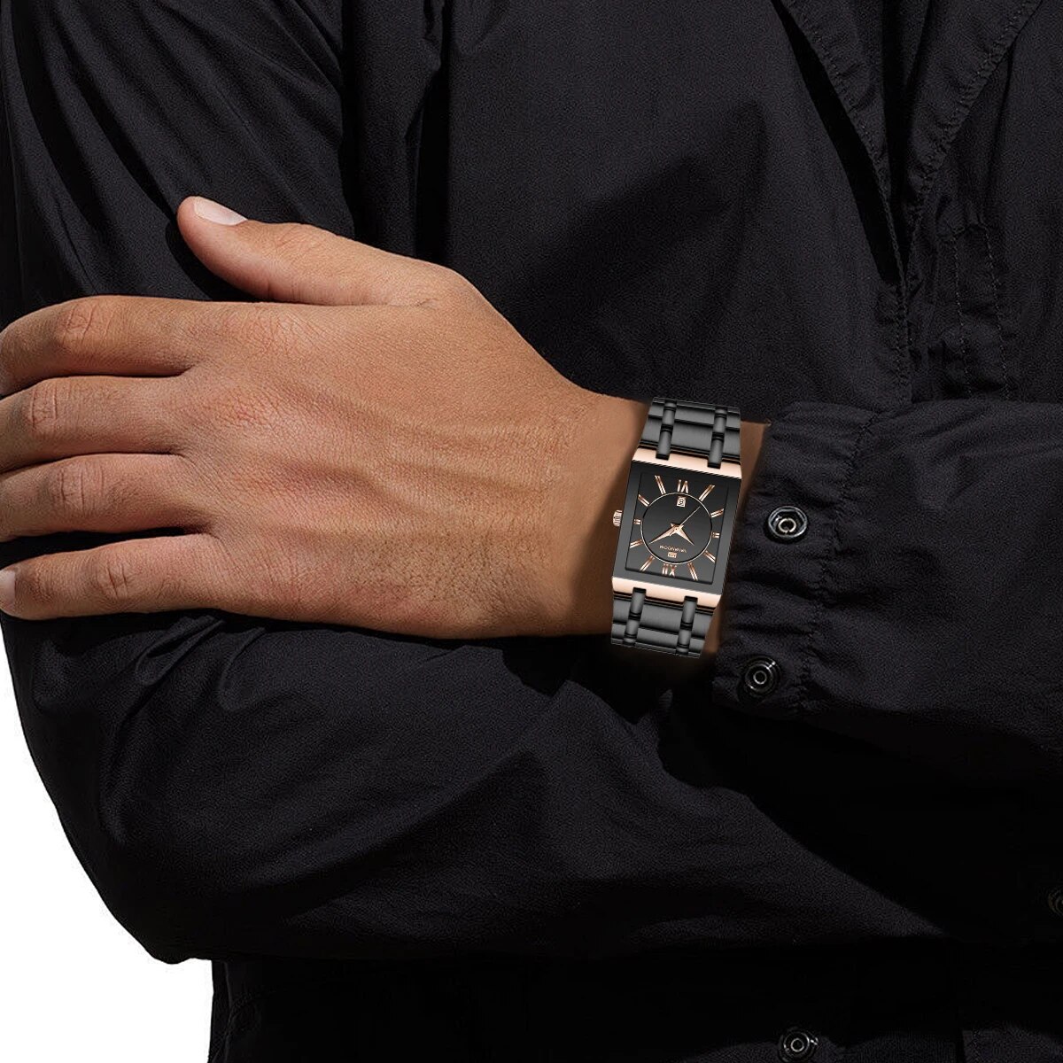 Erkekler İş Izle Basit Tasarım - Luxury Watch All Black incelemesi ve fiyatı