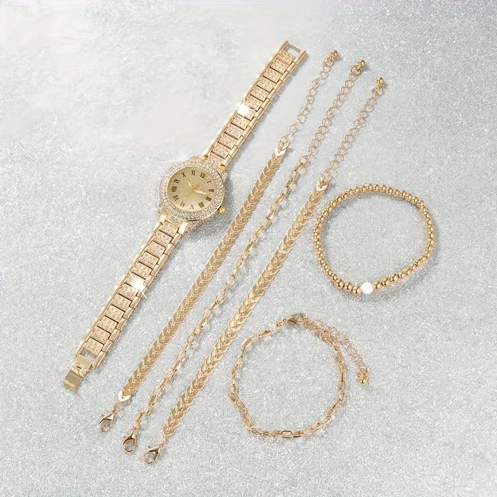 6 adet/takım kadın lüks taklid - Luxury Watch Gift For Her incelemesi ve fiyatı