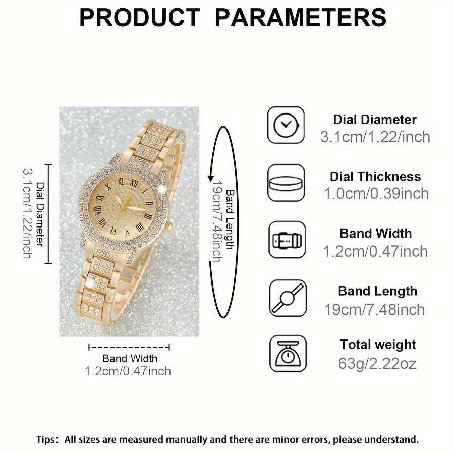 6 adet/takım kadın lüks taklid - Luxury Watch Gift For Her incelemesi ve fiyatı