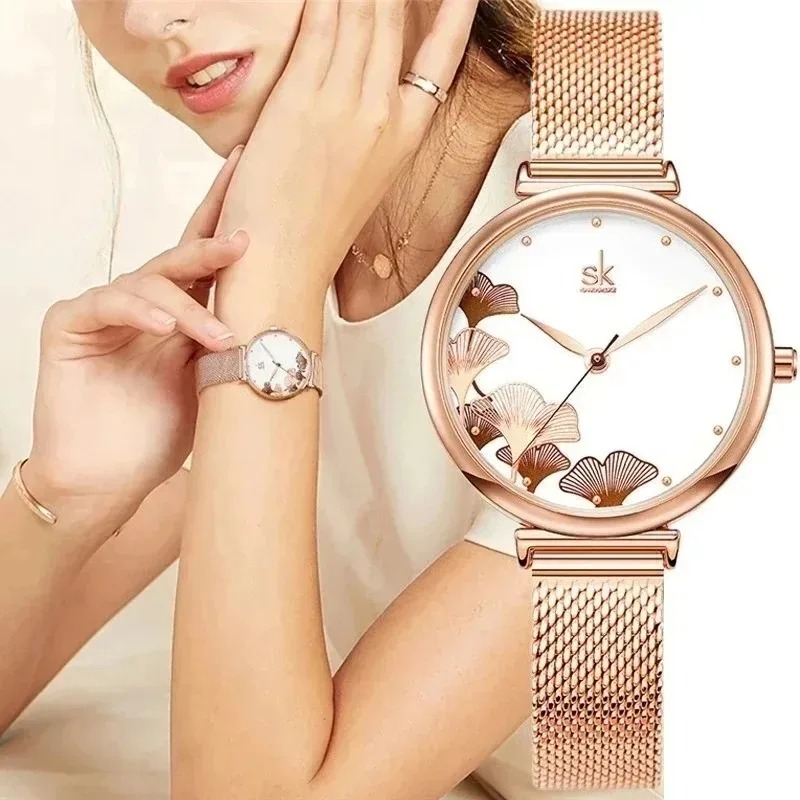 Lüks kadın ginkgo yaprağı dese - Luxury Watch Gift For Her incelemesi ve fiyatı