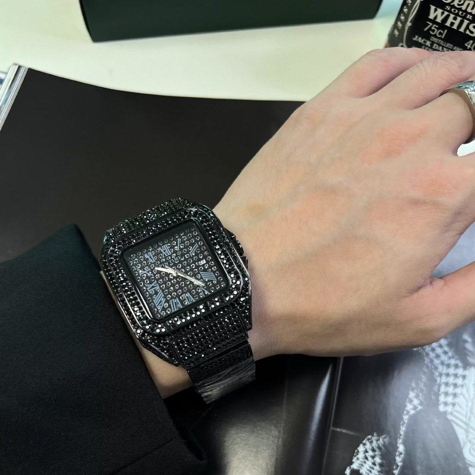 Altın veya Siyah Saat Ice Out  - Luxury Watch All Black incelemesi ve fiyatı
